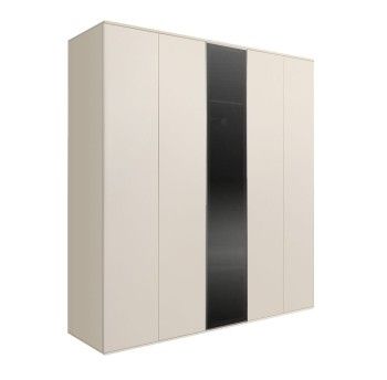 Шкаф 5-ти дв. Bogemia Air (Слоновая кость/Черный) БМШ2/5(1)