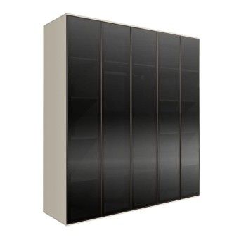 Шкаф 5-ти дв. Bogemia Air (Слоновая кость/Черный) БМШ2/5(5)