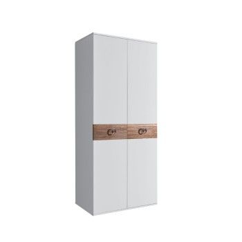 Шкаф 2-х дверный Bogemia Wood Fi (Белый/Хром) БМШ2/2(Wo)