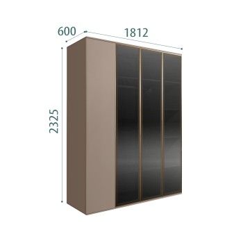 Шкаф 4-х дв. Bogemia Air (Мокка/Золото) БМШ2/4(3)