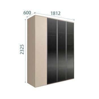 Шкаф 4-х дв. Bogemia Air (Ваниль/Серебро) БМШ2/4(3)