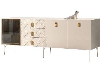 Комод 2.1м Bogemia Farfalle (Слоновая кость) (Lakobel/Золото) БМКМ-5(Fa)[4]