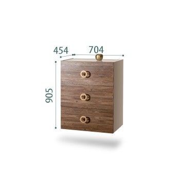 Комод Bogemia Fly Wood Fi (Ваниль) (Lakobel/Золото) БМКМ-1