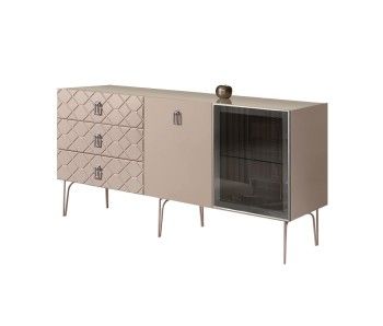 Комод 1.6м Bogemia Farfalle (Мокка) (Lakobel/Хром) БМКМ-4(Fa)[5][10]