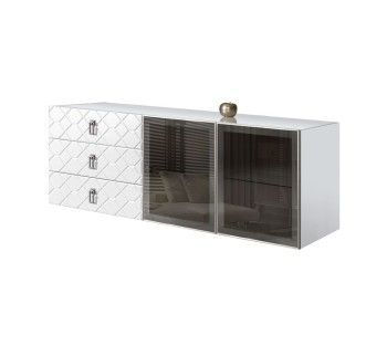 Комод 1.6м Bogemia Fly Farfalle (Белый) (Lakobel/Хром) БМКМ-4[5]