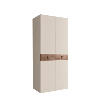 Шкаф 2-х дверный Bogemia Wood Fa (Слоновая кость/Золото) БМШ2/2(Wo)
