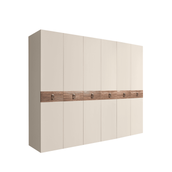 Шкаф 6-ти дв. Bogemia Wood Fa (Слоновая кость/Хром) БМШ2/6(Wo)