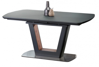 Стол обеденный Halmar BILOTTI, раскладной (темно-серый/орех)