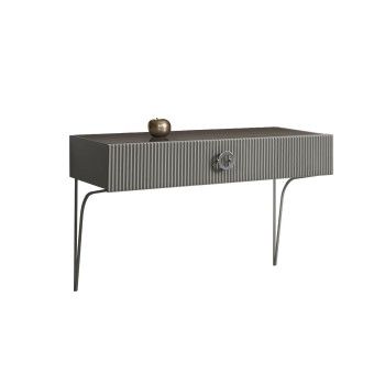 Стол туалетный (консоль) Bogemia Fillini (Серый) (Lakobel/Хром) БМСТ-1(FI)