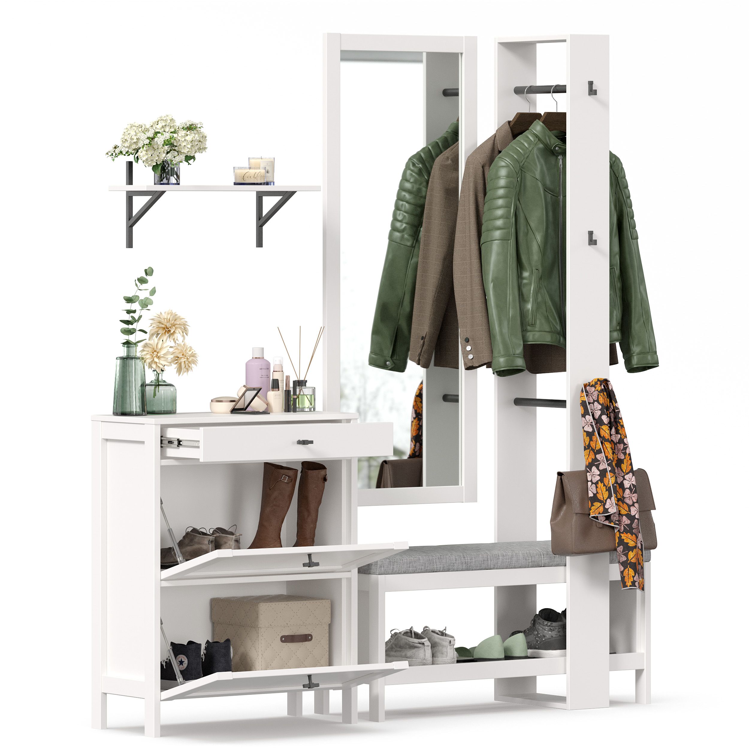 Прихожая №25 Бланко (Белый) от производителя в Москве - купить недорого ...