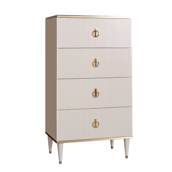 Комод 4 ящика Римини СОЛО (Слоновая кость/Золото) РМКМ-6(s)