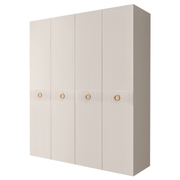 Шкаф 4-х дв. Bogemia Fillini (Слоновая кость/Золото) БМШ2/4(Fi)