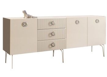 Комод 2.1м Bogemia Fillini (Слоновая кость) (Lakobel/Хром) БМКМ-5(Fi)