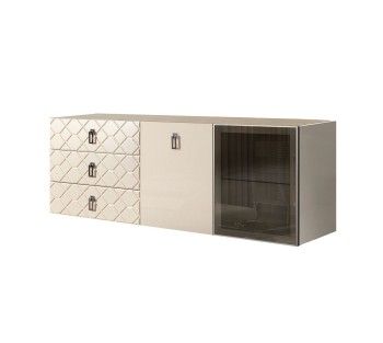 Комод 1.6м Bogemia Fly Farfalle (Слоновая кость) (Novabuk/Хром) БМКМ-4[5][10]