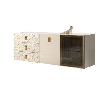 Комод 1.6м Bogemia Fly Farfalle (Слоновая кость) (Lakobel/Золото) БМКМ-4[5][10]