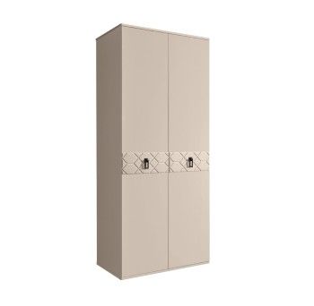 Шкаф 2-х дверный Bogemia Farfalle (Ваниль/Черный) БМШ2/2(Fa)