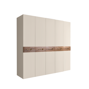 Шкаф 5-ти дв. Bogemia Wood Wo (Слоновая кость/Золото) БМШ2/5(Wo)