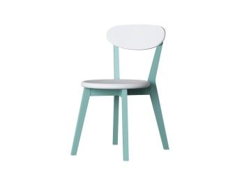 Стул KASPER (Белый - Бирюзовый)