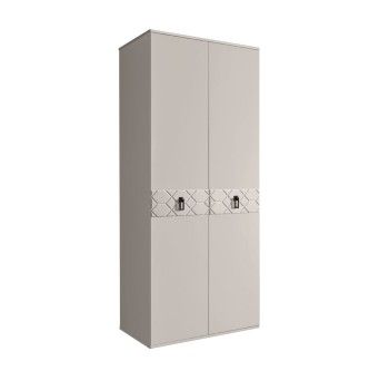 Шкаф 2-х дверный Bogemia Farfalle (Шелк/Черный) БМШ2/2(Fa)