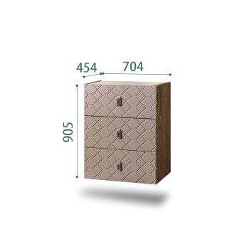 Комод Bogemia Woodline Fly Fa (Мокка) (Novabuk/Хром) БМКМ-1