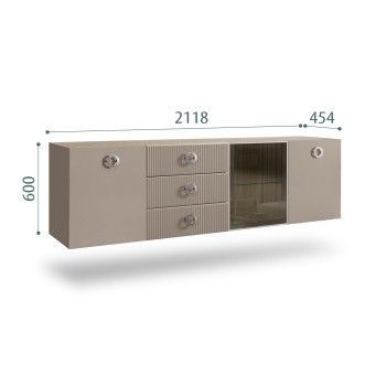 Комод 2.1м Bogemia Fly Fillini (Мокка) (Novabuk/Хром) БМКМ-5[4]