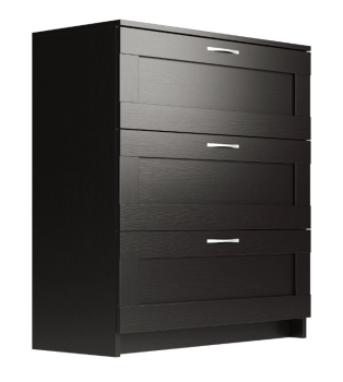 BRIMNES / СИРИУС комод ИКЕА / IKEA 3 ящика Дуб Венге