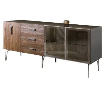 Комод 2.1м Bogemia Wood Wo (Серый) (Lakobel/Хром) БМКМ-5(Wo)[5][10]