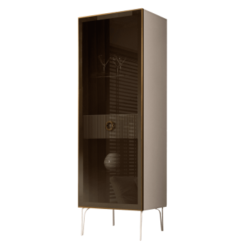 Витрина Bogemia Fillini (Слоновая кость/Золото) БМВ1-1С(Fi)