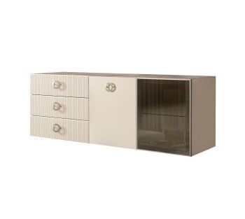 Комод 1.6м Bogemia Fly Fillini (Слоновая кость) (Novabuk/Хром) БМКМ-4[5][10]