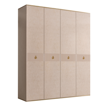 Шкаф 4-х дверный Римини СОЛО (Латте/Золото) РМШ2/4(s)