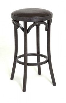 Табурет барный 650 Венский мягкий (венге, экокожа коричневая)