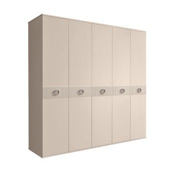 Шкаф 5-ти дв. Bogemia Fillini (Ваниль/Хром) БМШ2/5(Fi)