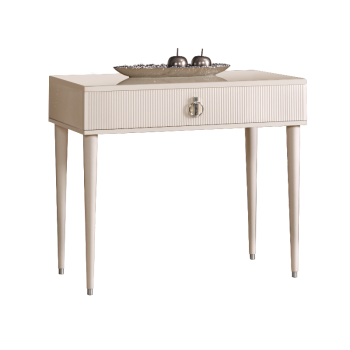 Стол туалетный узкий Римини СОЛО (Бежевый/Серебро) РМСТ-1(s)[9]