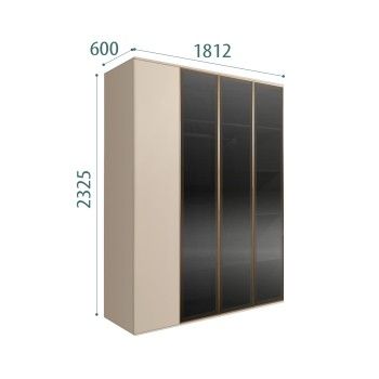 Шкаф 4-х дв. Bogemia Air (Ваниль/Золото) БМШ2/4(3)