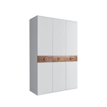 Шкаф 3-х дверный Bogemia Wood Fi (Белый/Золото) БМШ2/3(Wo)