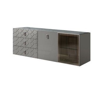 Комод 1.6м Bogemia Fly Farfalle (Серый) (Novabuk/Хром) БМКМ-4[5][10]