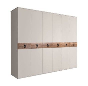 Шкаф 6-ти дв. Bogemia Wood Fa (Шелк/Черный) БМШ2/6(Wo)