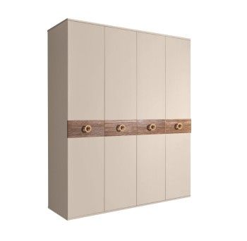 Шкаф 4-х дв. Bogemia Wood Fi (Ваниль/Золото) БМШ2/4(Wo)