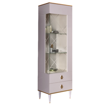 Витрина 1-ств. Римини (Слоновая кость/Золото) (Правая) РМВ1-1С