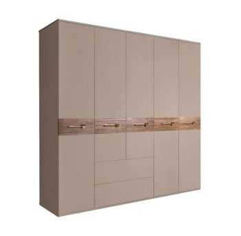 Шкаф 5-ти дверный с ящиками, Bogemia Wood Wo (Мокка/Золото) БМШ2/51(Wo)