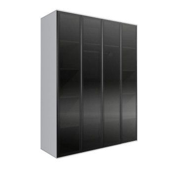 Шкаф 4-х дверный Bogemia Air (Белый/Черный) БМШ2/4(4)