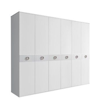 Шкаф 6-ти дв. Bogemia Fillini (Белый/Хром) БМШ2/6(Fi)