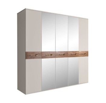 Шкаф 5-ти дв. с зеркалами Bogemia Wood Wo (Шелк/Золото) БМШ1/5(Wo)