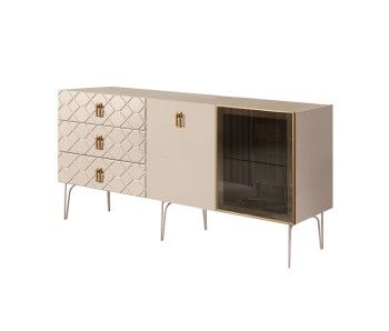 Комод 1.6м Bogemia Farfalle (Ваниль) (Novabuk/Золото) БМКМ-4(Fa)[5][10]