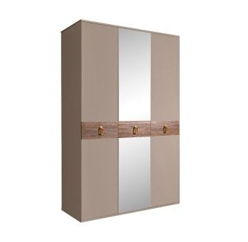 Шкаф 3-х дверный с зеркалом Bogemia Wood Fa (Мокка/Золото) БМШ1/3(Wo)