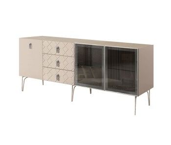 Комод 2.1м Bogemia Farfalle (Ваниль) (Novabuk/Хром) БМКМ-5(Fa)[5][10]