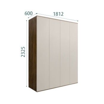 Шкаф 4-х дверный Bogemia Woodline Air (Шелк) БМШ2/4(0)