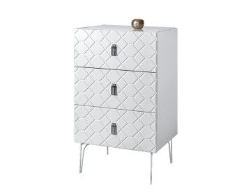 Комод Bogemia Farfalle (Белый) (Lakobel/Хром) БМКМ-1(Fa)