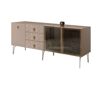 Комод 2.1м Bogemia Farfalle (Мокка) (Lakobel/Золото) БМКМ-5(Fa)[5][10]