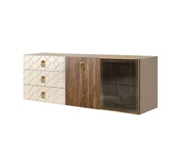 Комод 1.6м Bogemia Fly Wood Fa (Слоновая кость) (Novabuk/Золото) БМКМ-4[5][10]